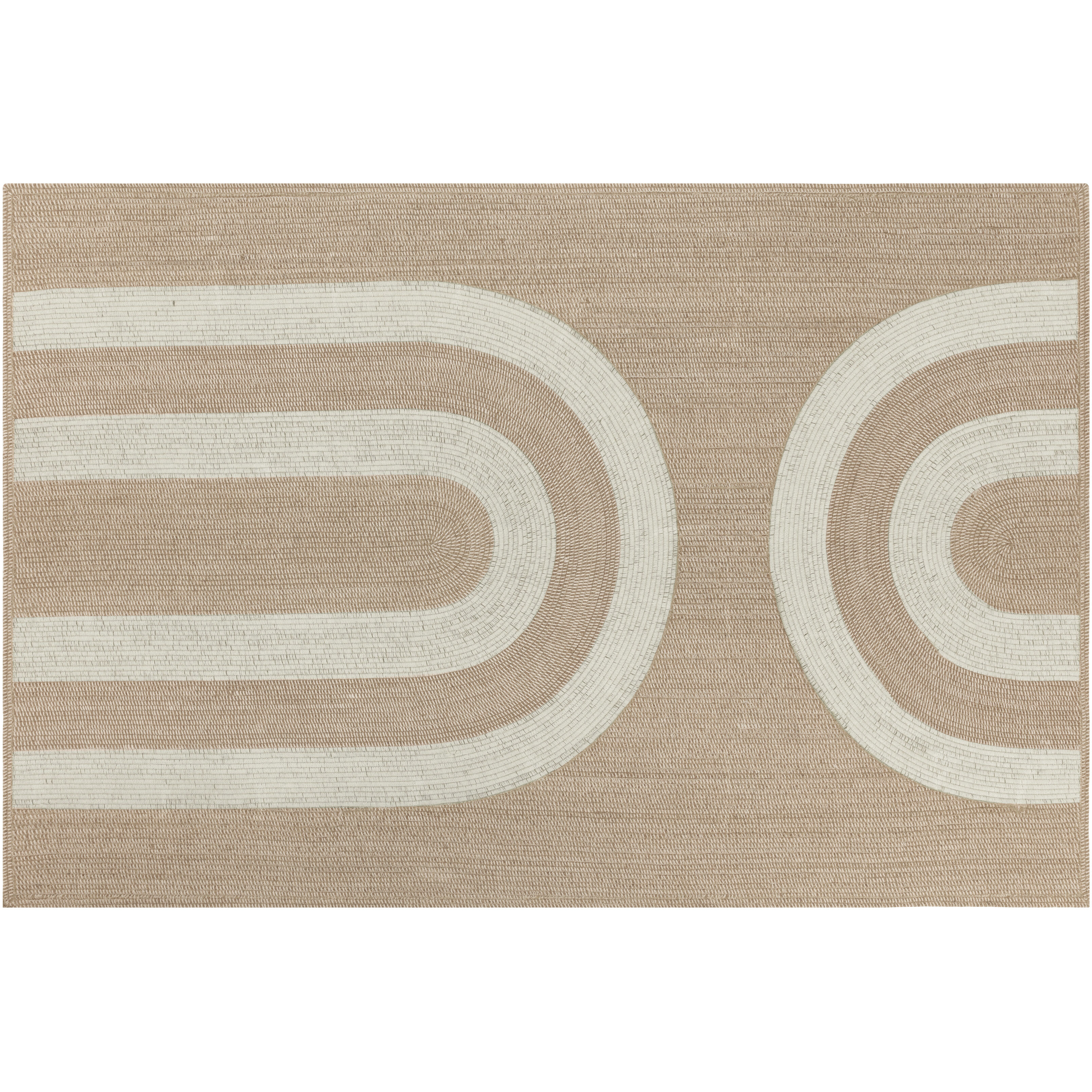 Derby 108 X 72 inch Sand / Cream Outdoor Hand-Woven Rug, Hand-Woven